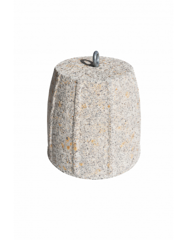 Dissuasore traffico stradale bombato in cemento calcestruzzo - colore Grigio travertino - cm Ø 46x50h - Conforme ai CAM