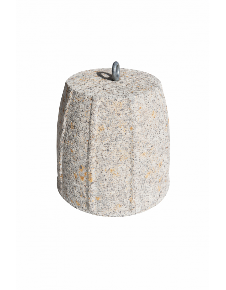 Dissuasore traffico stradale bombato in cemento calcestruzzo - colore Grigio travertino - cm Ø 46x50h - Conforme ai CAM