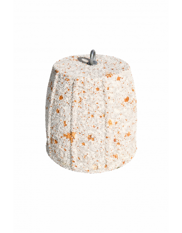 Dissuasore traffico stradale bombato in cemento calcestruzzo - colore Bianco travertino - cm Ø 46x50h - Conforme ai CAM