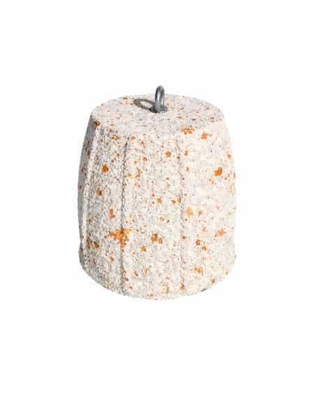 Dissuasore traffico stradale bombato in cemento calcestruzzo - colore Bianco travertino - cm Ø 46x50h - Conforme ai CAM