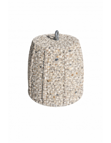 Dissuasore traffico stradale bombato in cemento calcestruzzo - colore Grigio sabbiato - cm Ø 46x50h - Conforme ai CAM