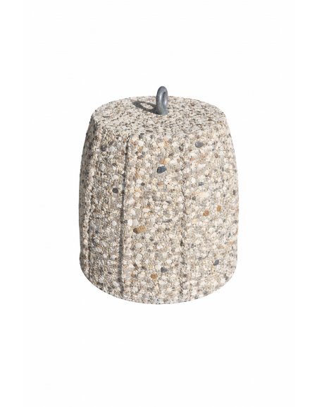 Dissuasore traffico stradale bombato in cemento calcestruzzo - colore Grigio sabbiato - cm Ø 46x50h - Conforme ai CAM