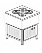 Banco gelati a pozzetto - N° 4 Carapine - Motore interno - Refrigerazione statica -6 / -12°C - cm 67,1x69x95h
