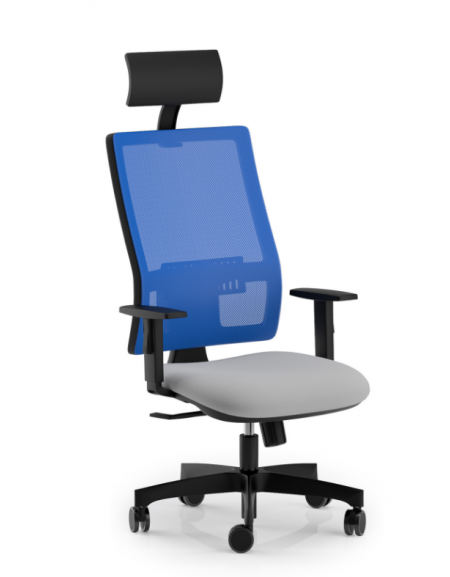 Poltrona visitatore con telaio nero a 4 gambe e braccioli - rivestimento in Ecopelle o Poliestere ignifugo