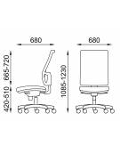 Poltrona ergonomica con schienale alto a rete - Rivestimento ignifugo - Movimento sincronizzato - CAM