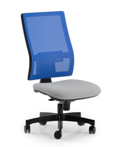 Poltrona ergonomica con schienale alto a rete - Rivestimento ignifugo - Movimento sincronizzato a 5 posizioni - CAM