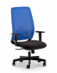 Poltrona ergonomica con braccioli e schienale alto a rete - Rivestimento ignifugo - Movimento sincronizzato - CAM