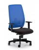 Poltrona ergonomica con braccioli e schienale alto a rete - Rivestimento ignifugo - Movimento sincronizzato a 5 posizioni -CAM