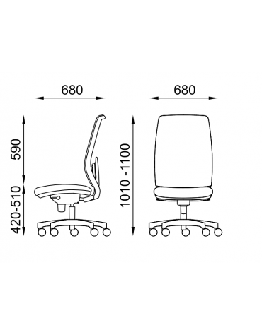 Poltrona ergonomica con schienale alto a rete - Rivestimento ignifugo - Movimento sincronizzato - CAM