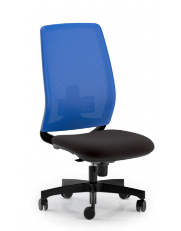 Poltrona ergonomica con schienale alto a rete - Rivestimento ignifugo - Movimento sincronizzato a 5 posizioni - CAM