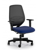 Poltrona ergonomica con braccioli e schienale a rete - Rivestimento ignifugo - Movimento sincronizzato a 5 posizioni -CAM