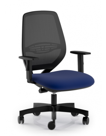 Poltrona ergonomica con braccioli e schienale a rete - Rivestimento ignifugo - Movimento sincronizzato con traslatore  -CAM