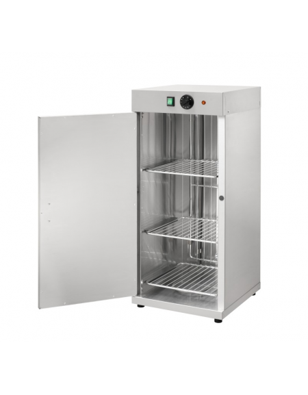Mobiletto scaldapiatti in acciaio inox per N° 60 piatti - ØMax Piatti cm 32 - Dimensioni max cm 40x41x90h