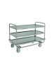 Carrello inox AISI 304 per trasporto pesante - 3 piani stampati cm 100x60 - Versione smontata - Portata Kg 150 - cm 109x69x95h