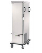 Armadio portateglie refrigerato in acciaio inox, con struttura rinforzata - refrigerazione ventilata +2°C +10°C - 16x1/1GN