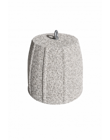 Dissuasore traffico stradale bombato in cemento calcestruzzo - colore Bianco sabbiato - cm Ø 46x50h - Conforme ai CAM