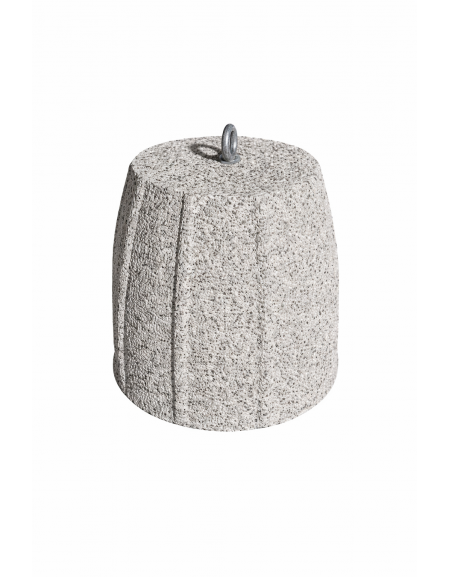 Dissuasore traffico stradale bombato in cemento calcestruzzo - colore Bianco sabbiato - cm Ø 46x50h - Conforme ai CAM