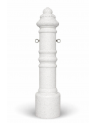 DISSUASORE TRAFFICO PARCHEGGIO VERTICALE ALTO STORICO IN CEMENTO COLORE BIANCO PIETRA - CM Ø28x121h - CAM