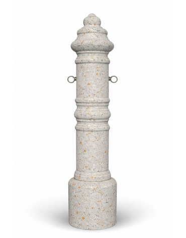 DISSUASORE TRAFFICO PARCHEGGIO VERTICALE ALTO STORICO IN CEMENTO COLORE GRIGIO TRAVERTINO - CM Ø28x121h - CAM