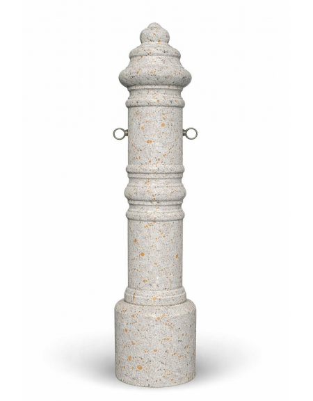 DISSUASORE TRAFFICO PARCHEGGIO VERTICALE ALTO STORICO IN CEMENTO COLORE GRIGIO TRAVERTINO - CM Ø28x121h - CAM