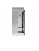 Armadio spogliatoio biposto in lamiera di acciaio inox AISI 430 - 2 ante - cm 95x40x215h
