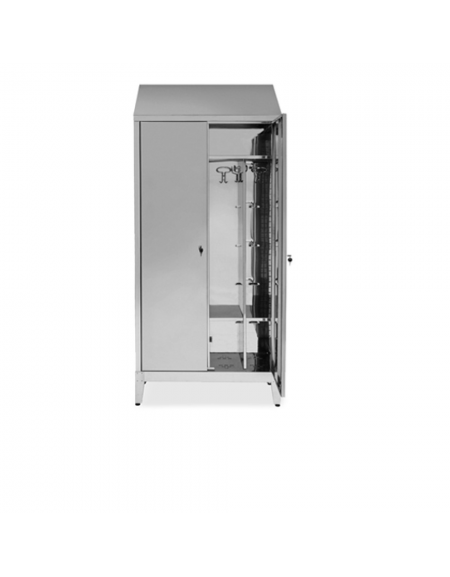 Armadio spogliatoio biposto in lamiera di acciaio inox AISI 430 - 2 ante - cm 95x40x215h