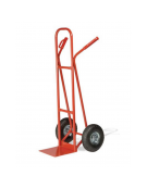 Carrello portacasse e porta scatole - 2 Ruote pneumatiche ø cm 26 con dischi in acciaio - Rosso - cm 58x121h