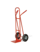 Carrello portacasse e porta scatole - 2 Ruote pneumatiche ø cm 26 con dischi in acciaio - Rosso - cm 58x121h
