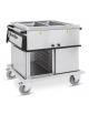 Carrello termico armadiato - 2xGN1/1 - temp. differenziate - 2 vani inferiori neutri con guide stampate - cm 95x72x96h