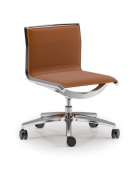 Poltrona monoscocca con schienale imbottito - senza braccioli - Rivestimento ignifugo - Meccanismo piastra a gas