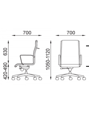 Poltrona direzionale con braccioli - cuciture a rombo e rivestimento ignifugo - Piastra a gas - Certificata CAM