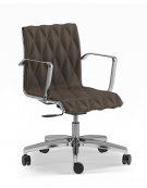 Poltrona semidirezionale con braccioli - cuciture a rombo e rivestimento ignifugo - Piastra a gas - Certificata CAM