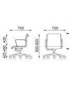 Poltrona semidirezionale con braccioli - cuciture a rombo e rivestimento ignifugo - Piastra a gas - Certificata CAM