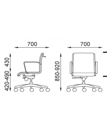 Poltrona semidirezionale con braccioli - cuciture a rombo e rivestimento ignifugo - Piastra a gas - Certificata CAM