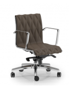 Poltrona semidirezionale con braccioli - cuciture a rombo e rivestimento ignifugo - Gas oscillante fulcro avanzato - CAM