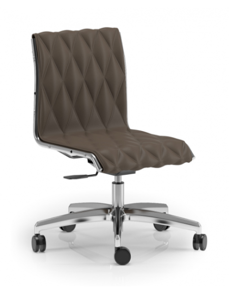 Poltrona visitatori girevole - cuciture a rombo e rivestimento ignifugo - Piastra a gas - Certificata CAM