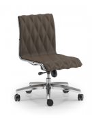 Poltrona visitatori girevole - cuciture a rombo e rivestimento ignifugo - Meccanismo a gas oscillante - CAM