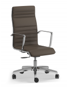 Poltrona direzionale con braccioli - cuciture lineari e rivestimento ignifugo - Piastra a gas - Certificata CAM