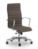 Poltrona direzionale con braccioli - cuciture lineari e rivestimento ignifugo - Meccanismo a gas oscillante - CAM