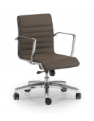 Poltrona semidirezionale con braccioli - cuciture lineari e rivestimento ignifugo - Meccanismo a gas oscillante - CAM