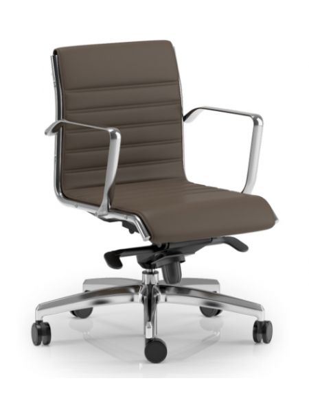 Poltrona semidirezionale con braccioli - cuciture lineari e rivestimento ignifugo - Gas oscillante fulcro avanzato - CAM