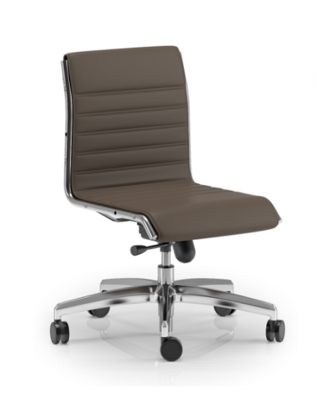 Poltrona visitatore girevole - cuciture lineari e rivestimento ignifugo - Meccanismo a gas oscillante - CAM