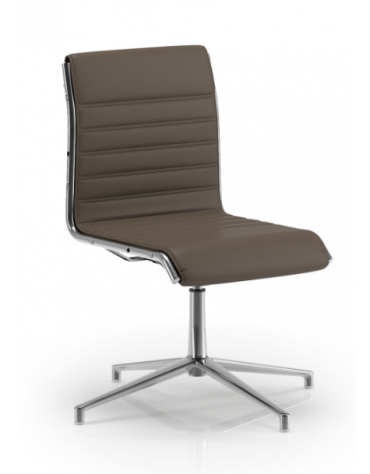 Poltrone visitatore girevole su base 4 razze - senza braccioli - cuciture lineari e rivestimento ignifugo - Certificata CAM