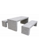 Set pic nic in cemento colore Grigio pietra - composto da 1 tavolo cm 200x80x80h e 2 panche cm 200x50x50h - Conforme ai CAM