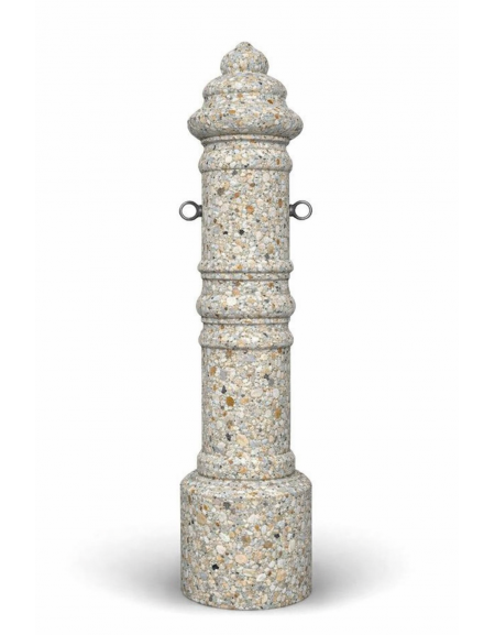 DISSUASORE TRAFFICO PARCHEGGIO VERTICALE ALTO STORICO IN CEMENTO COLORE GRIGIO SABBIATO - CM Ø28x121h - CAM