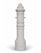 DISSUASORE TRAFFICO PARCHEGGIO VERTICALE ALTO STORICO IN CEMENTO COLORE BIANCO SABBIATO - CM Ø28x121h - CAM