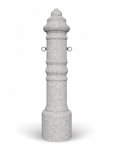 DISSUASORE TRAFFICO PARCHEGGIO VERTICALE ALTO STORICO IN CEMENTO COLORE BIANCO SABBIATO - CM Ø28x121h - CAM