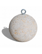 Dissuasore traffico stradale Sferico tondo in cemento - diametro cm 50 - Colore grigio travertino - Conforme ai CAM