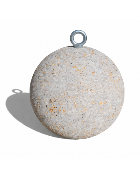 Dissuasore traffico stradale Sferico tondo in cemento - diametro cm 50 - Colore grigio travertino - Conforme ai CAM