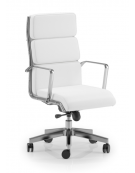 Poltrona direzionale con cuscini imbottiti e braccioli - rivestimento ignifugo - Meccanismo a gas oscillante - CAM